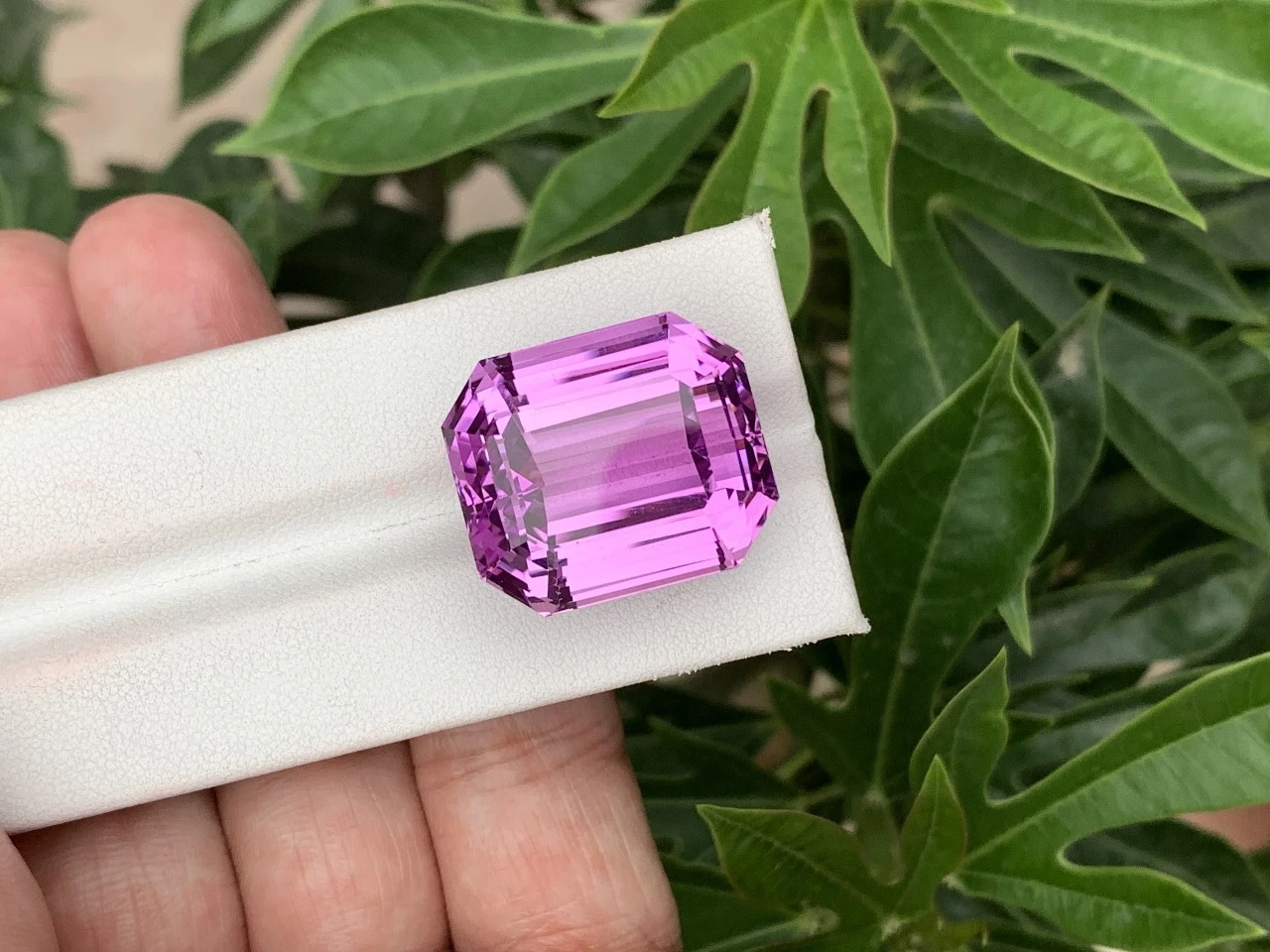 63.07ct Natural Pinkish Purple Kunzite Octagonal Shape — view 4